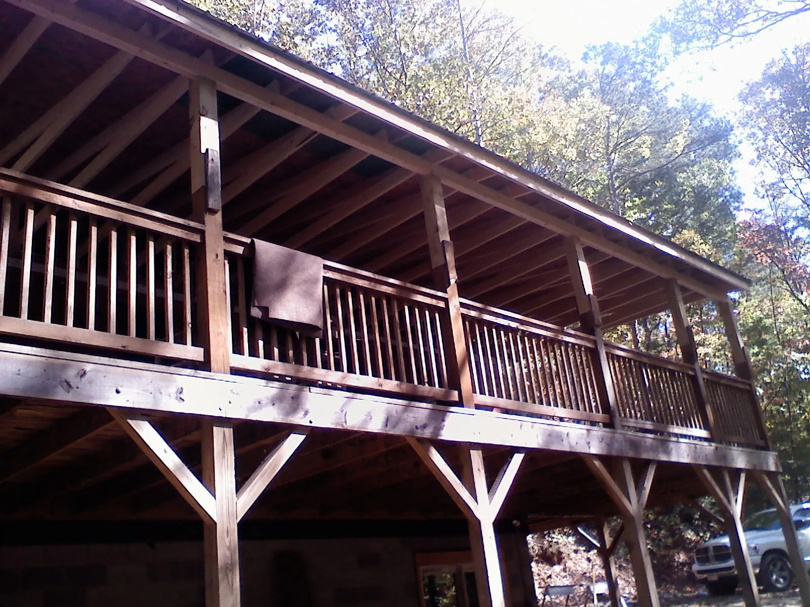 Timber framing under a new elevated porch and deck — Roof Leak Repair in Braithwaite by Roofing Brothers